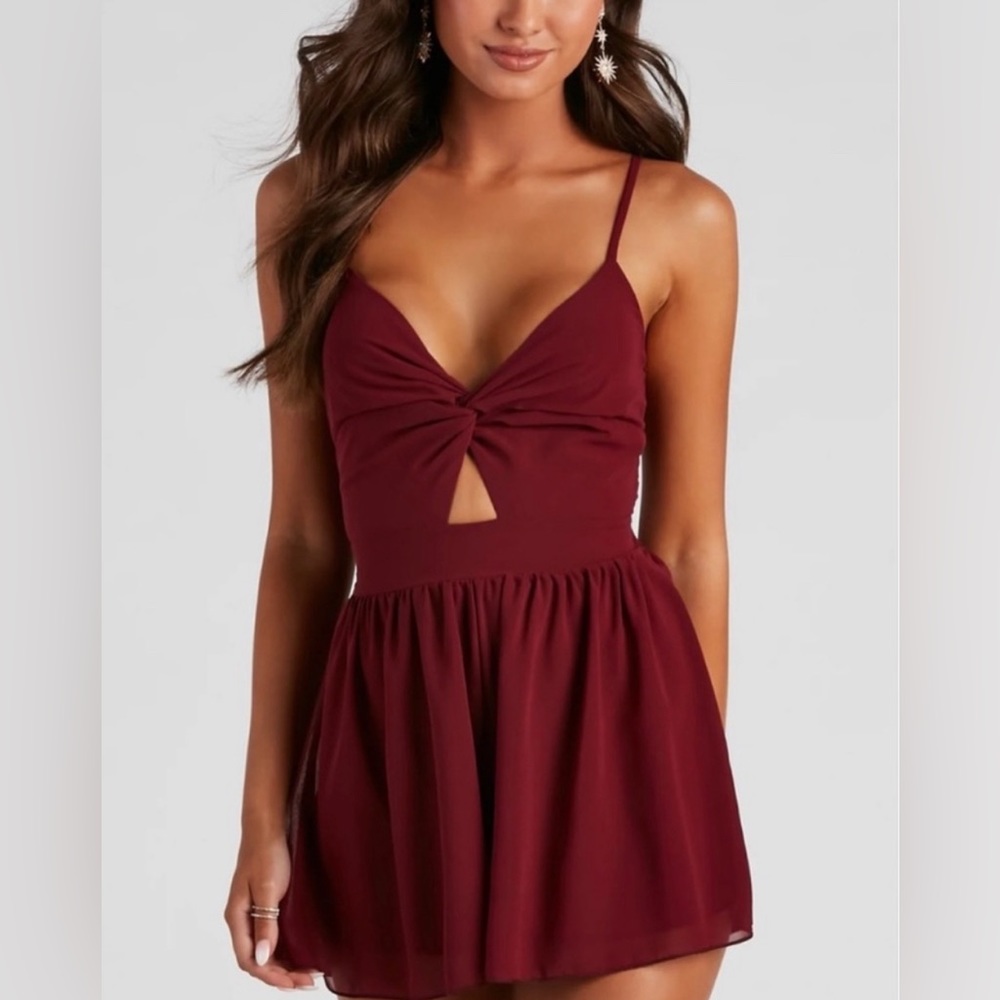 Windsor Twist-Front Romper, Size S